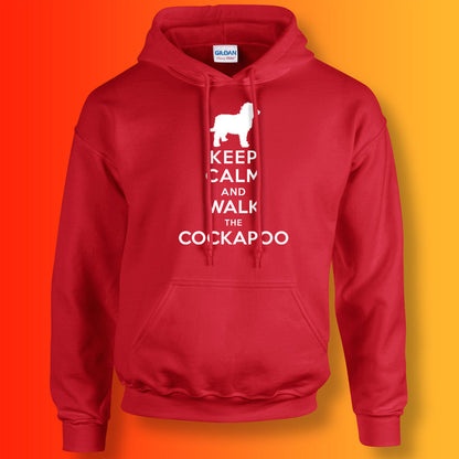 Keep Calm and Walk The Cockapoo Hoodie Red