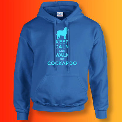 Keep Calm and Walk The Cockapoo Hoodie Royal Blue
