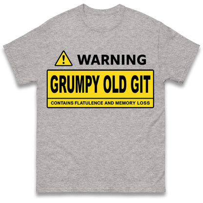 Warning Grumpy Old Git T Shirt