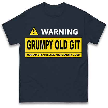 Warning Grumpy Old Git T Shirt