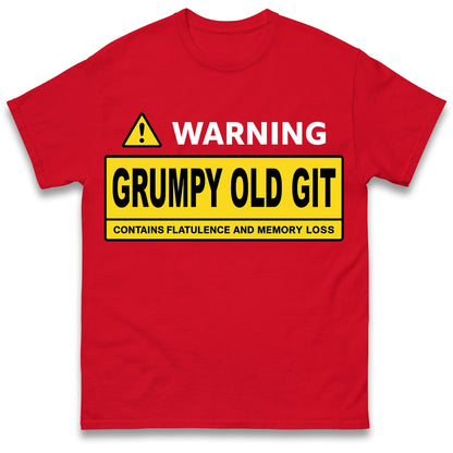 Warning Grumpy Old Git T Shirt