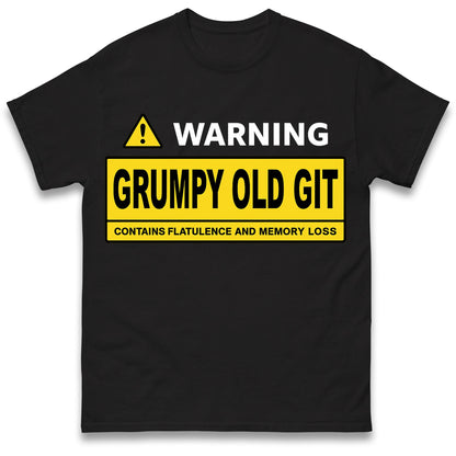 Warning Grumpy Old Git T Shirt