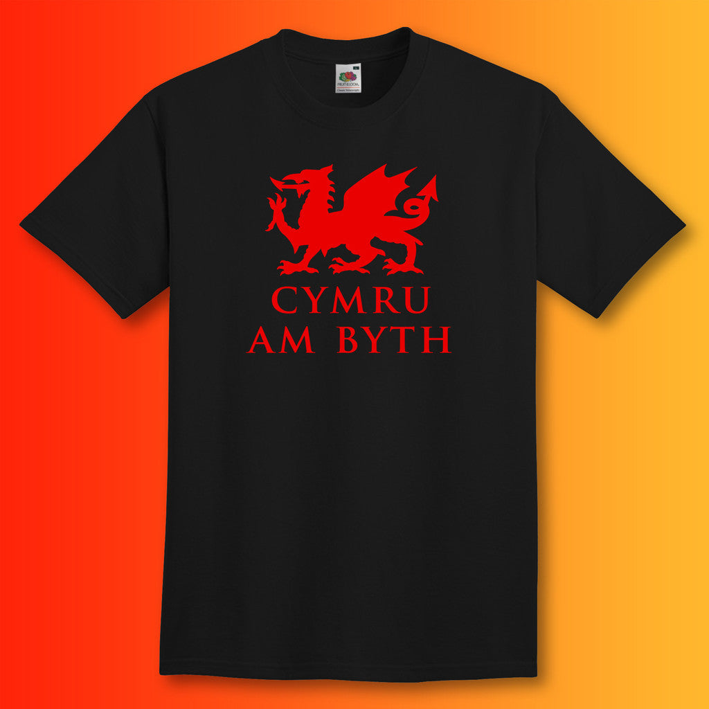Welsh Dragon T-Shirt Black