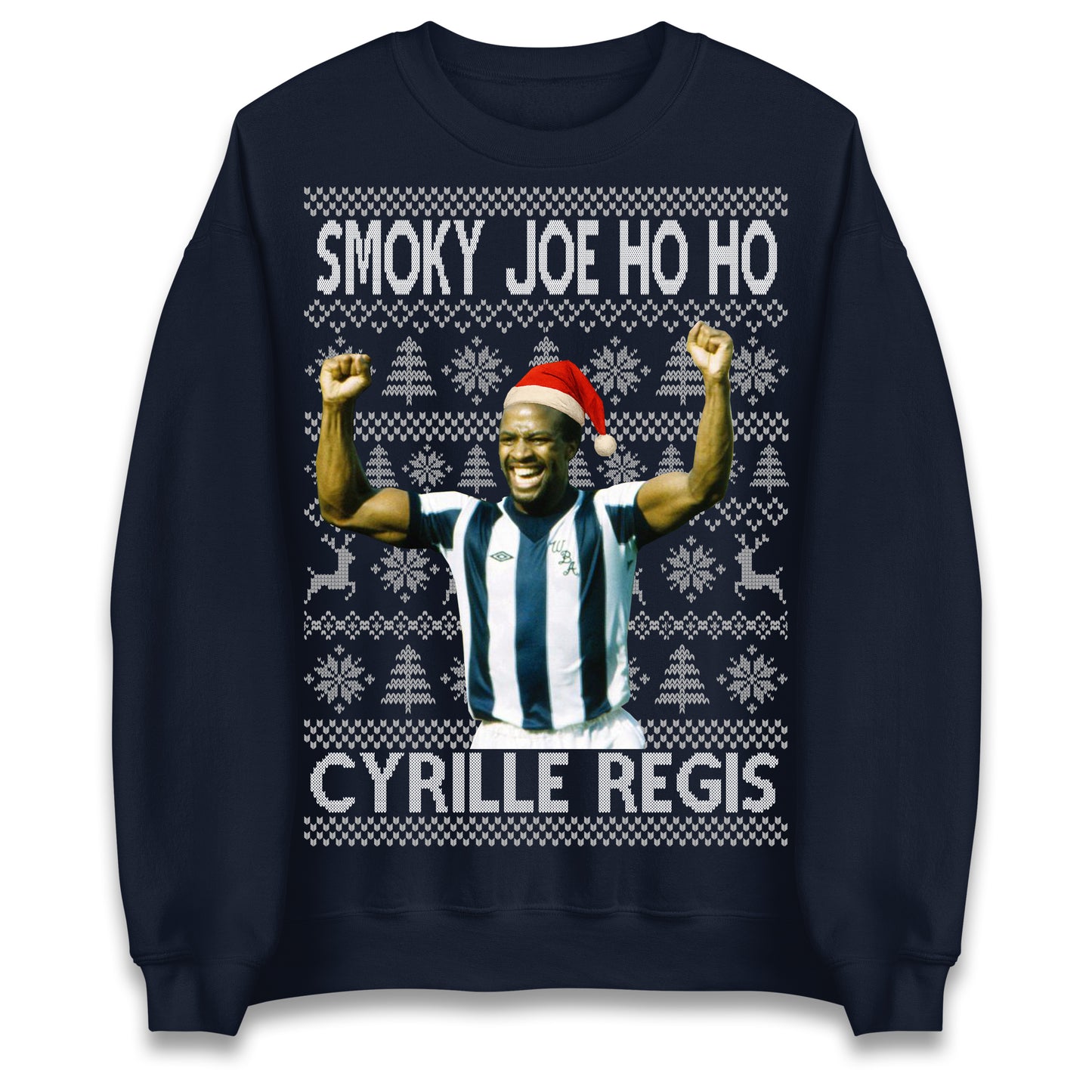 Smoky Joe Ho Ho Cyrille Regis West Brom Christmas Jumper