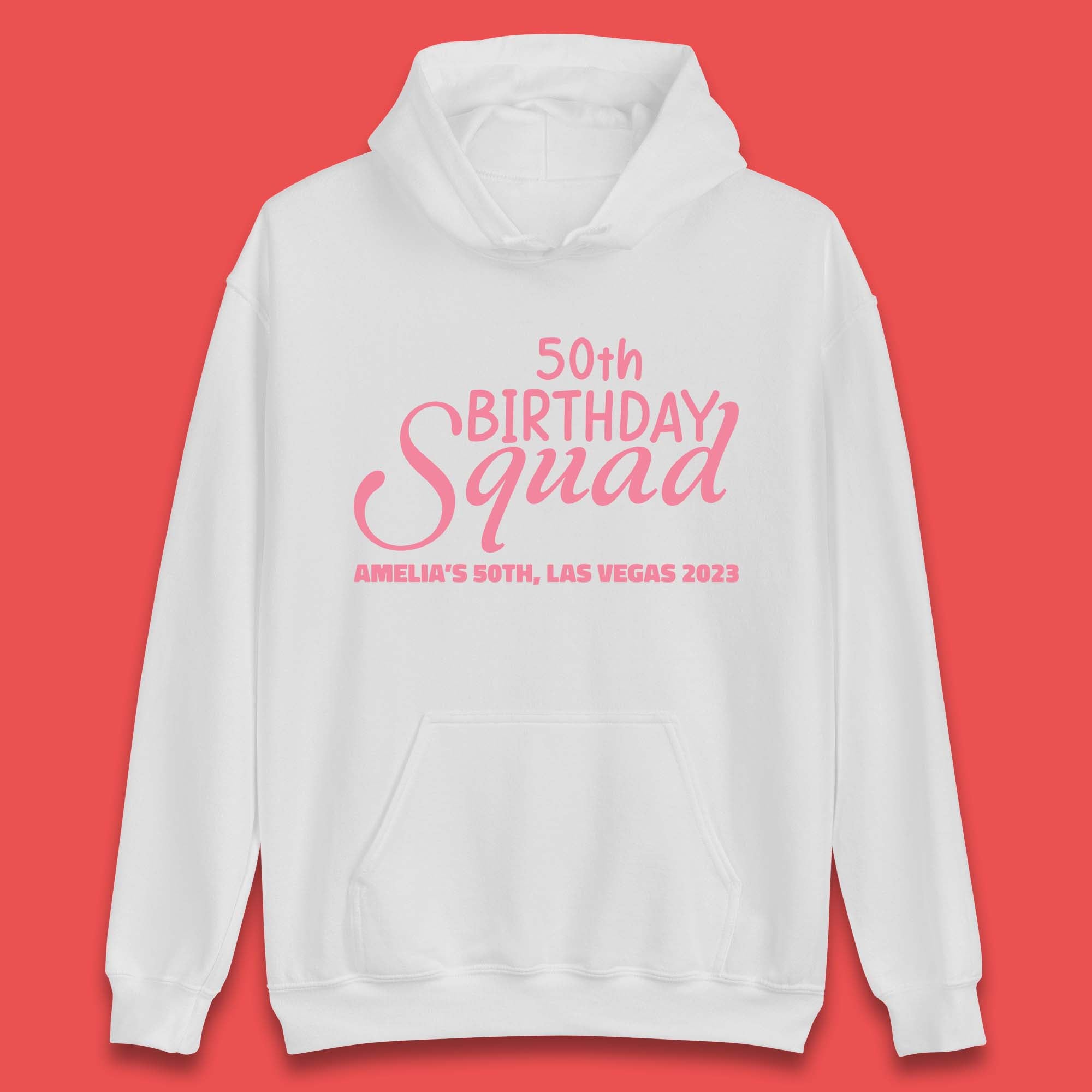Personalised Birthday Squad Custom Birthday Year Your Name City And Year Birthday Party Unisex Hoodie