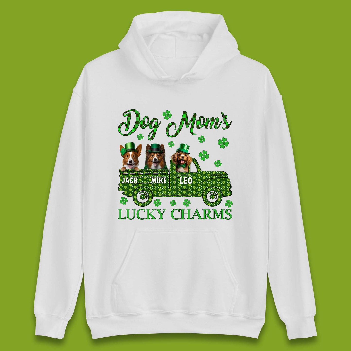 Personalised Dog Mom's Lucky Charms Unisex Hoodie