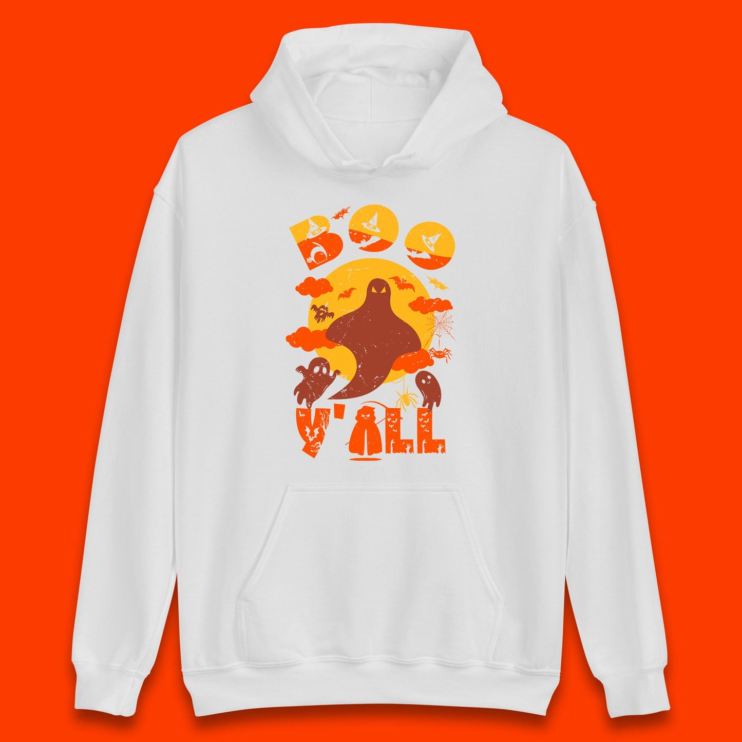 Halloween Boo Y'all Hey Boo Funny Spooky Halloween Party Unisex Hoodie