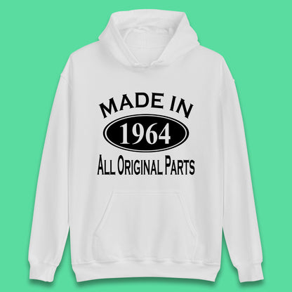 Made In 1964 All Original Parts Vintage Retro 59th Birthday Funny 59 Years Old Birthday Gift Unisex Hoodie