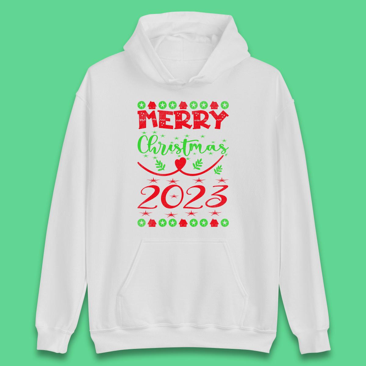 Merry Christmas 2023 Winter Holiday Xmas Festive Celebration Unisex Hoodie