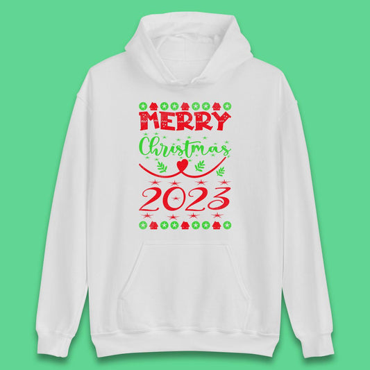 Merry Christmas 2023 Winter Holiday Xmas Festive Celebration Unisex Hoodie