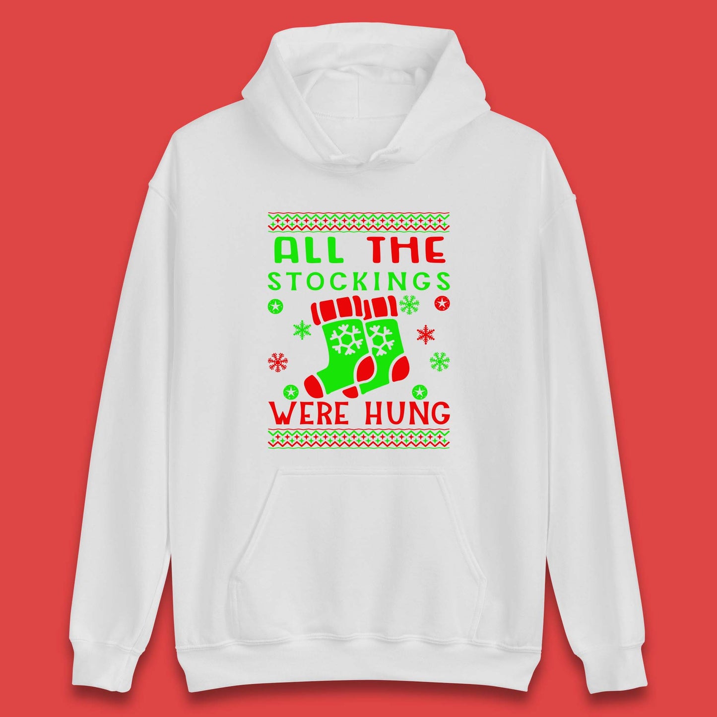christmas socks all the stocking were hung hoodie