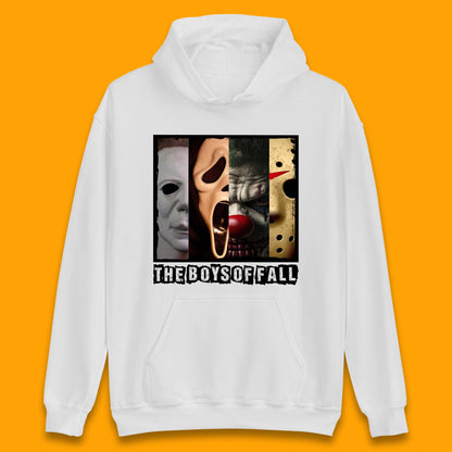 The Boys Of Fall Halloween Horror Movie Characters Friends Halloween Villians Serial Killers Unisex Hoodie