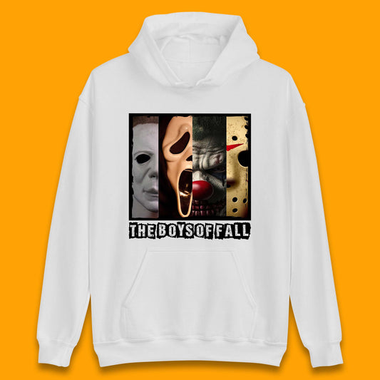 The Boys Of Fall Halloween Horror Movie Characters Friends Halloween Villians Serial Killers Unisex Hoodie