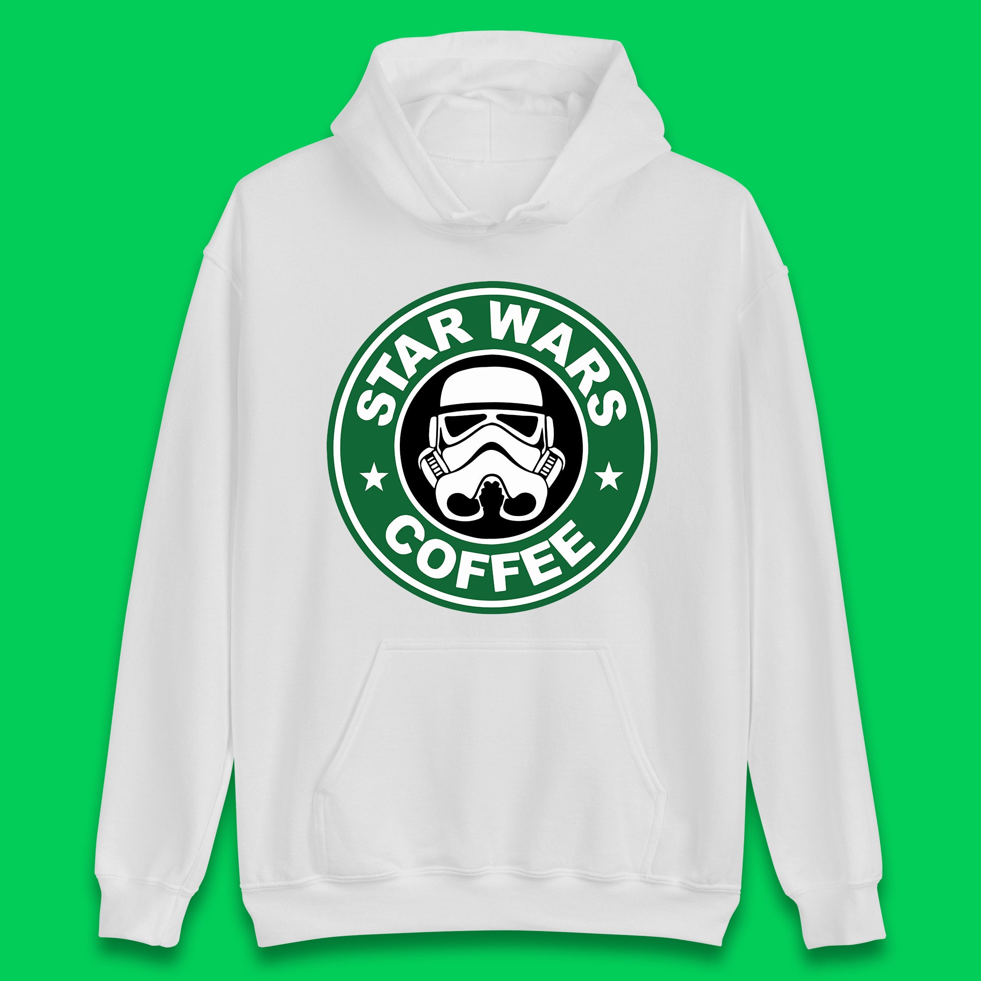 Star Wars Coffee Stormtrooper Sci-fi Action Adventure Movie Character Starbucks Coffee Spoof Star Wars 46th Anniversary Unisex Hoodie
