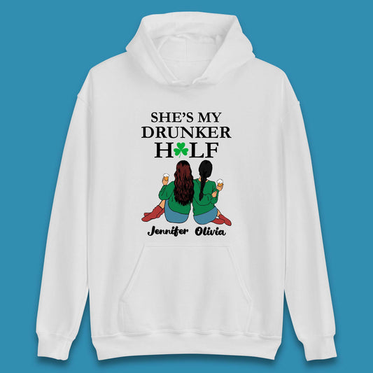 Personalised She's My Drunker Half Unisex Hoodie