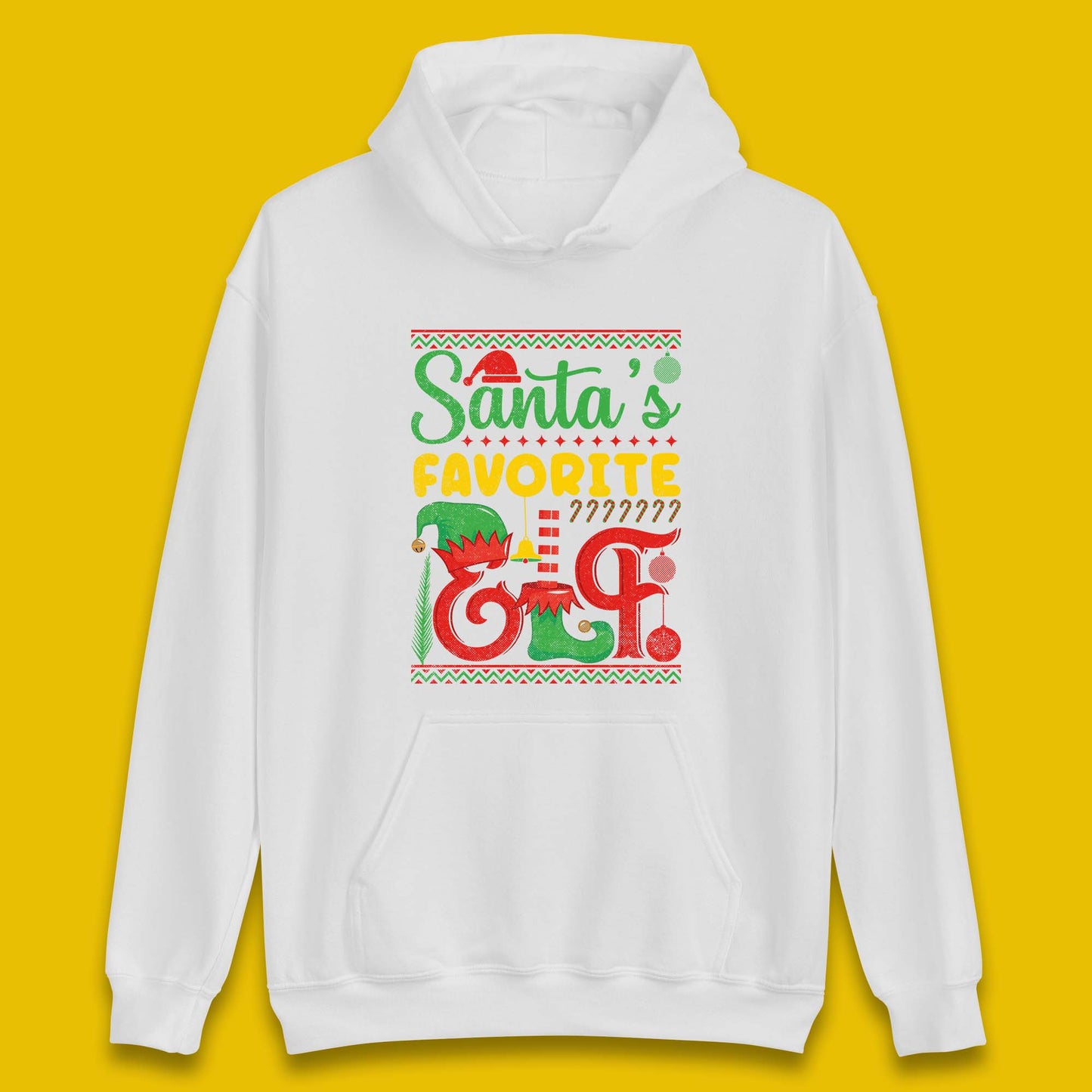 christmas santas favorite elf costume hoodie