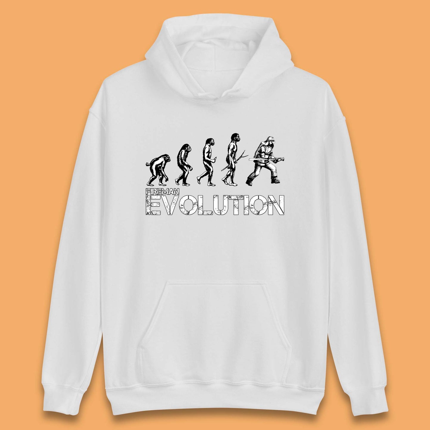 Fireman Evolution Funny Fire Brigade Service Firefighter Unisex Hoodie