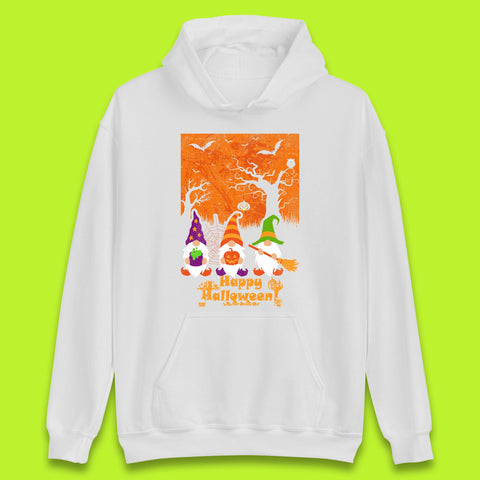 Happy Halloween Gnomies Spooky Witch Gnomes Scary Halloween Trees Gnome Lover Unisex Hoodie