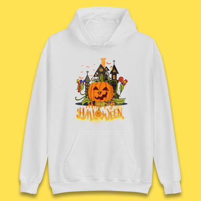 Happy Halloween Spooky Haunted House Halloween Pumpkin Horror Scary Jack-o-lantern Unisex Hoodie