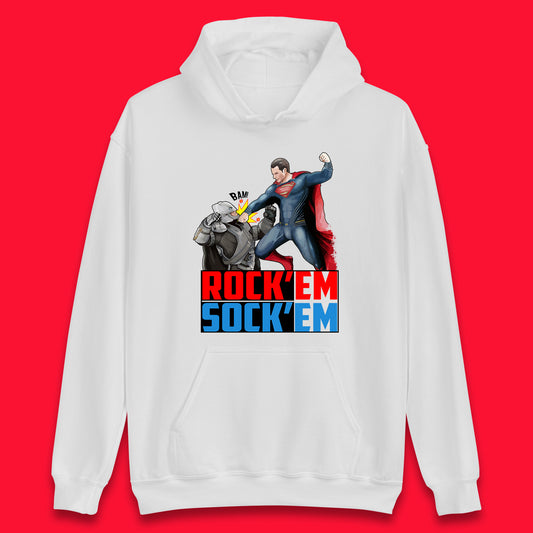 Rock'Em Sock'Em Batman V Superman Dawn Of Justice DC Comics Superheroes Fighting The Ultimate Face Off Unisex Hoodie
