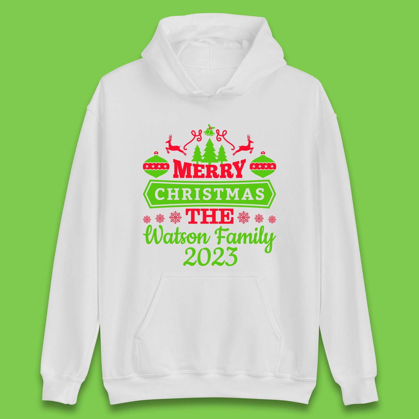 Personalised Family Christmas Unisex Hoodie