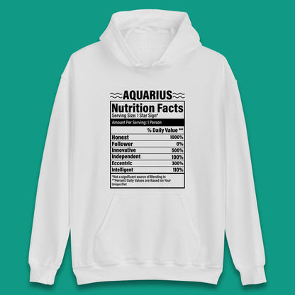 Aquarius Nutrition Facts Unisex Hoodie