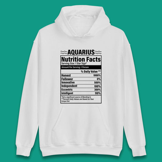 Aquarius Nutrition Facts Unisex Hoodie
