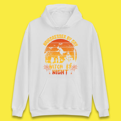 Hairdresser By Day Witch By Night Funny Halloween Hairstylist Spooky Witch Unisex Hoodie