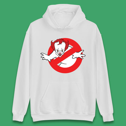 The Real Ghostbusters No Ghost Halloween IT Pennywise Clown Movie Mashup Parody Unisex Hoodie