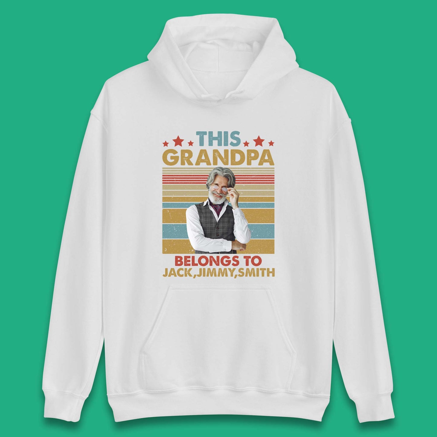 Personalised This Grandpa Belongs To Unisex Hoodie