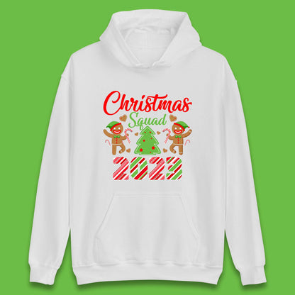 Christmas Squad 2023 Christmas Tree Xmas Gingerbread Man with Candy Cane Unisex Hoodie