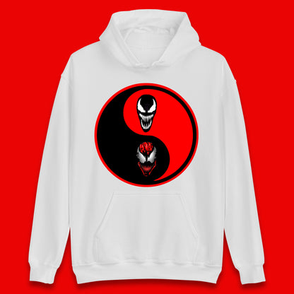 Marvel Comics Carnage And Venom Fictional Movie Character Anime Yin Yang Spoof Unisex Hoodie