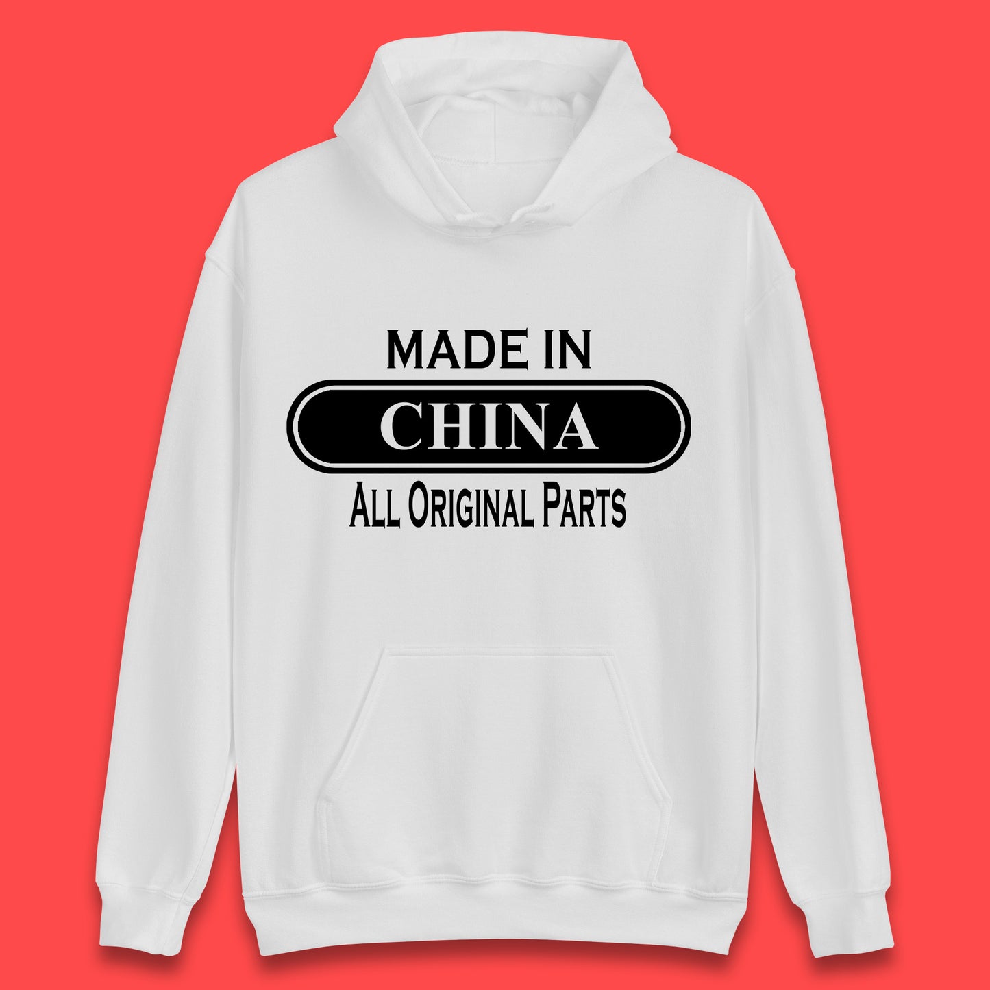 Made In China All Original Parts Vintage Retro Birthday Chinatown City of Westminster, London Gift Unisex Hoodie