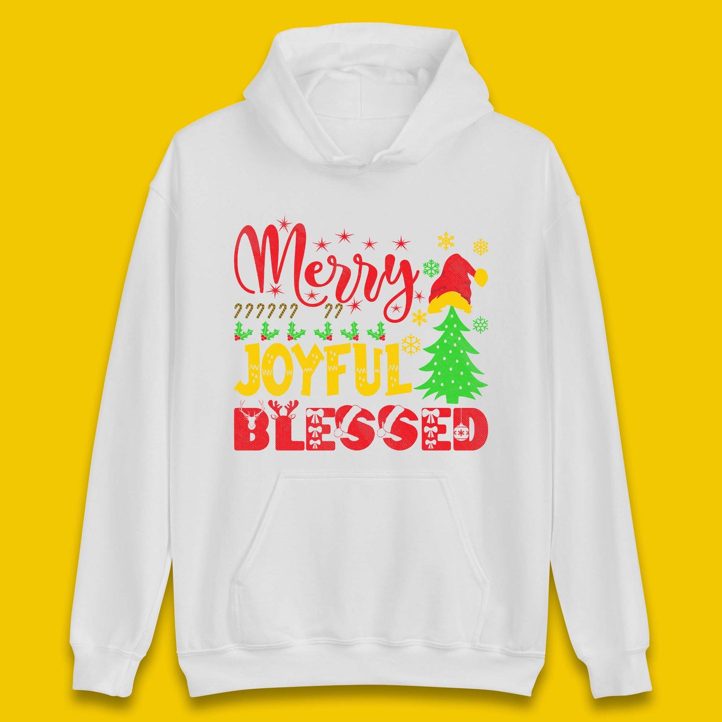 Merry Joyful Blessed Christmas Unisex Hoodie