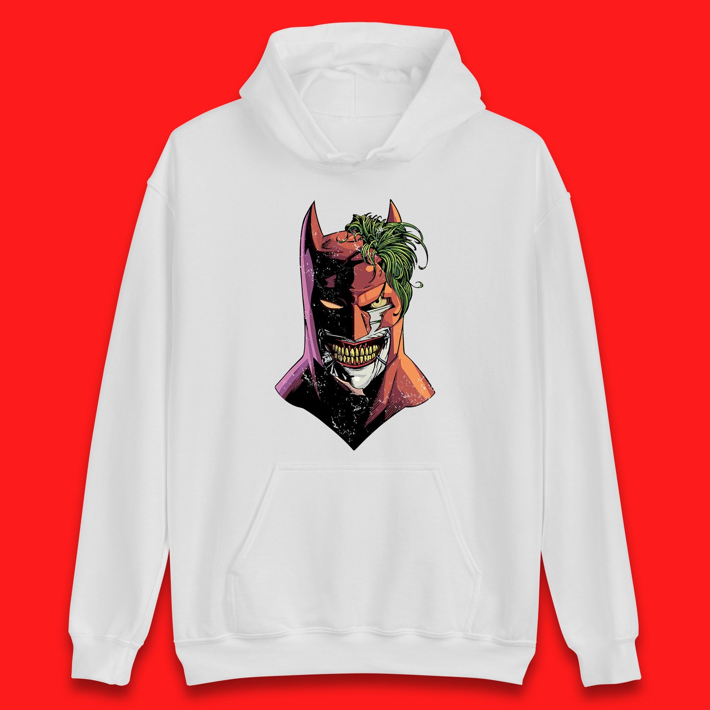 DC Comics Batman Mouth Wall Batman X The Joker Spoof Supervillain Comic Book Character Unisex Hoodie