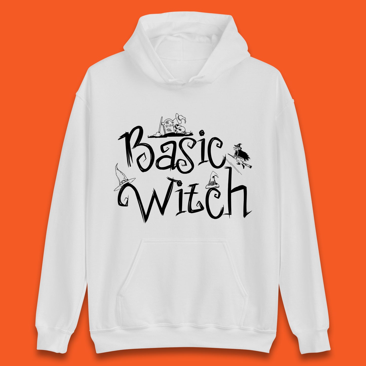 Basic Witch Funny Halloween Witch Horror Spooky Season Unisex Hoodie