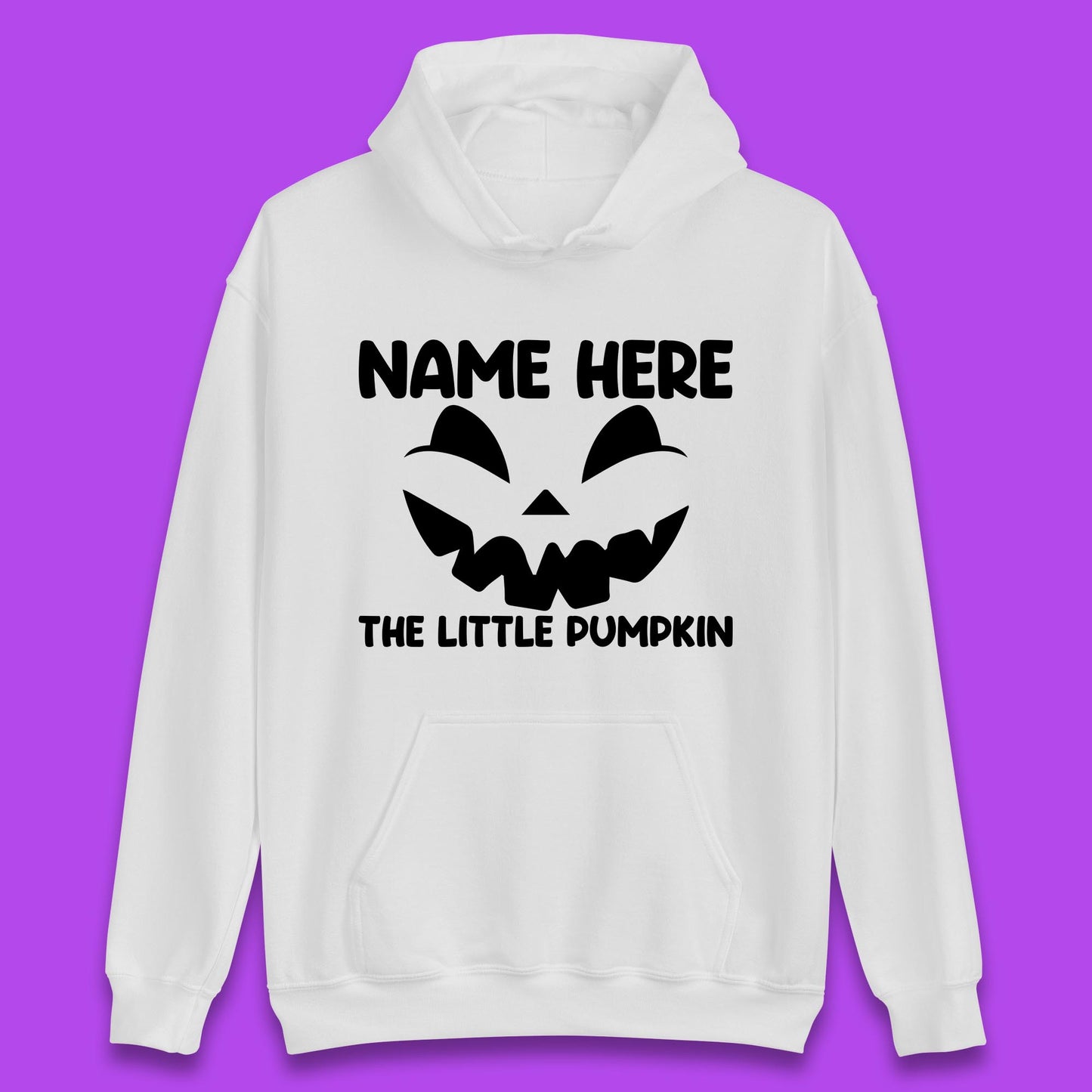 Personalised Your Name Here The Little Pumpkin Jack O Lantern Scary Spooky Face Unisex Hoodie
