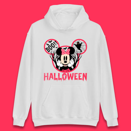 Disney Halloween Mickey Mouse Minnie Mouse Boo Ghost Horror Scary Disneyland Trip Unisex Hoodie