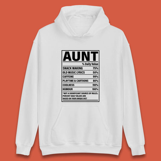 Aunt Nutrition Fact Unisex Hoodie
