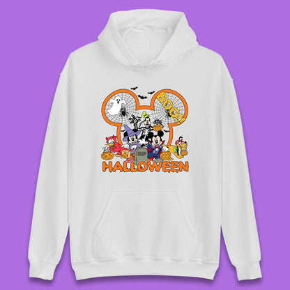Disney Halloween Mickey Mouse Minnie Mouse Boo Ghost Friends Donald Duck Pluto Goofy Cartoon Disneyland Trip Unisex Hoodie