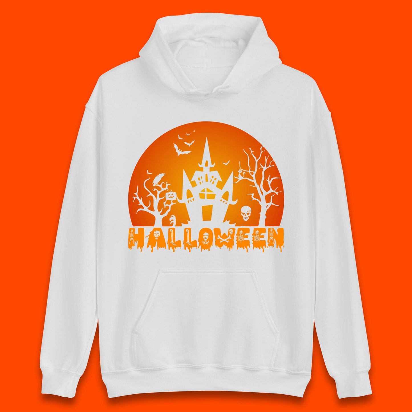 Halloween Horror Scary Hunted House Scary Spooky Night Festive Gift Unisex Hoodie