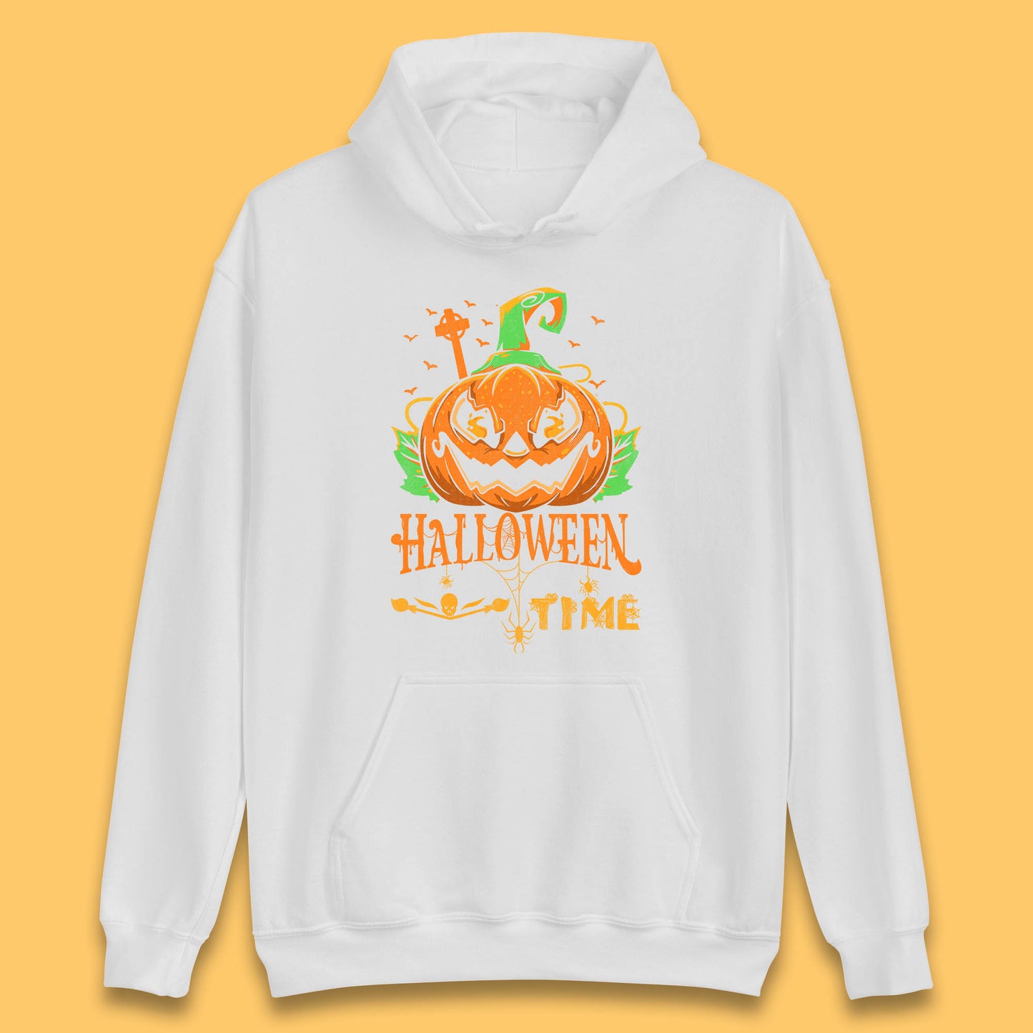 Halloween Time Scary Face Jack O Lantern Horror Pumpkin Halloween Scary Night Unisex Hoodie
