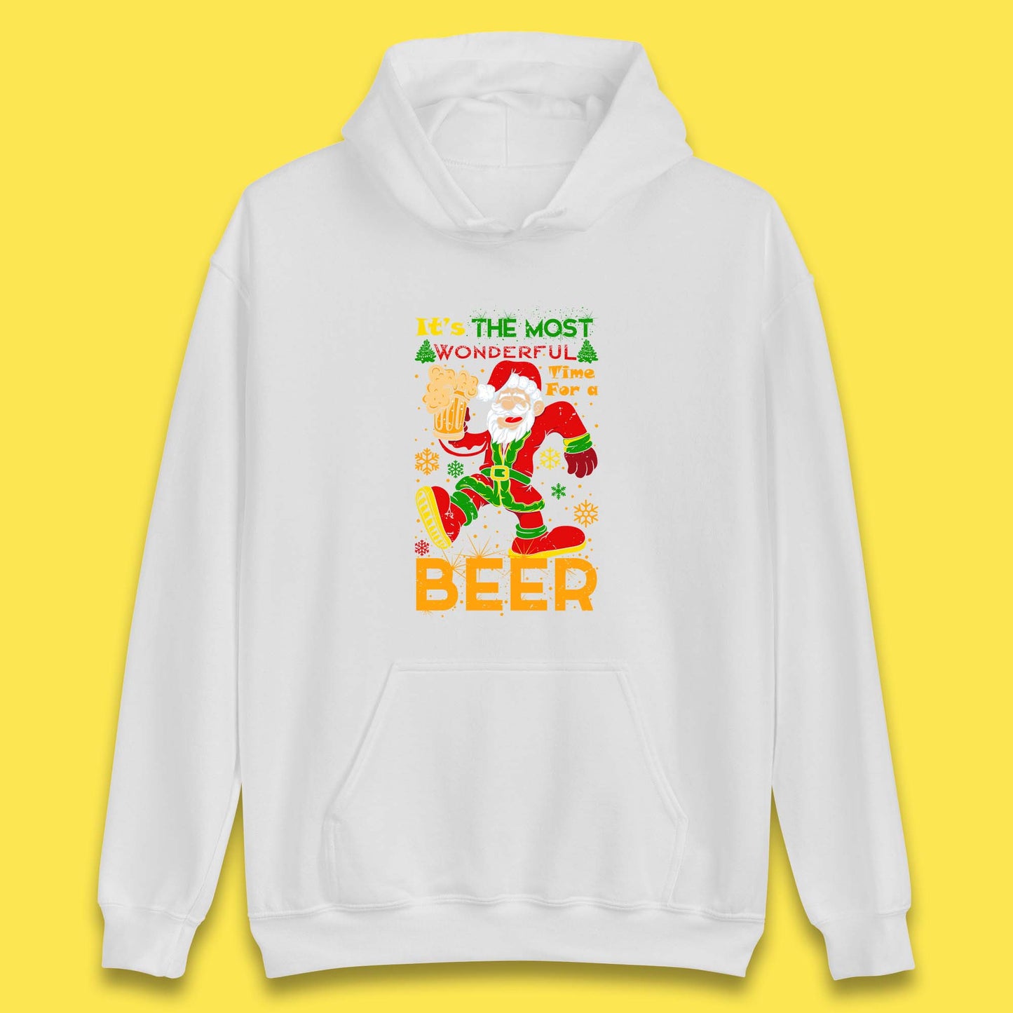 santa drink beer hoodie