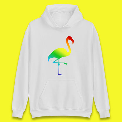 Rainbow Flamingo LGBTQ Gay Rights Pride Parade LGBT Flamingo Lovers Unisex Hoodie