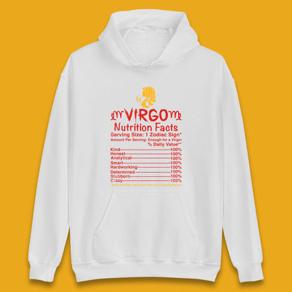 Virgo Nutrition Facts Unisex Hoodie