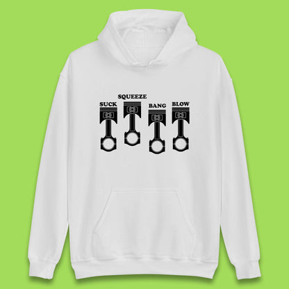 Suck Squeeze Band Blow Funny Car Lovers Joke Racers Riders Drifting Race Unisex Hoodie