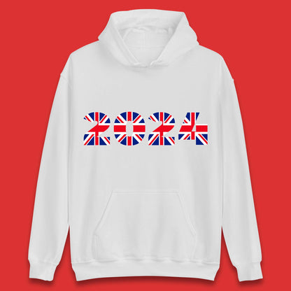 New Year 2024 UK Flag Unisex Hoodie