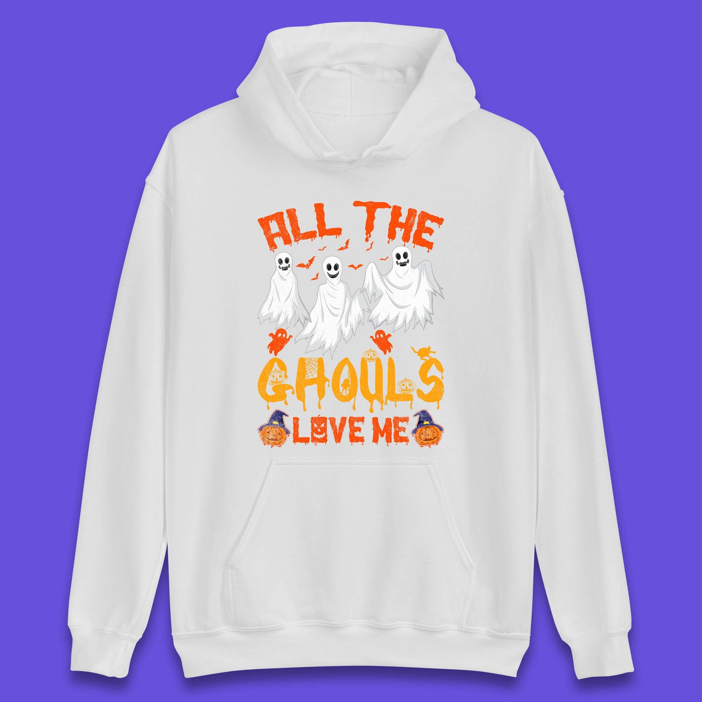 All The Ghouls Love Me Halloween Funny Horror Spooky Boo Ghost Unisex Hoodie