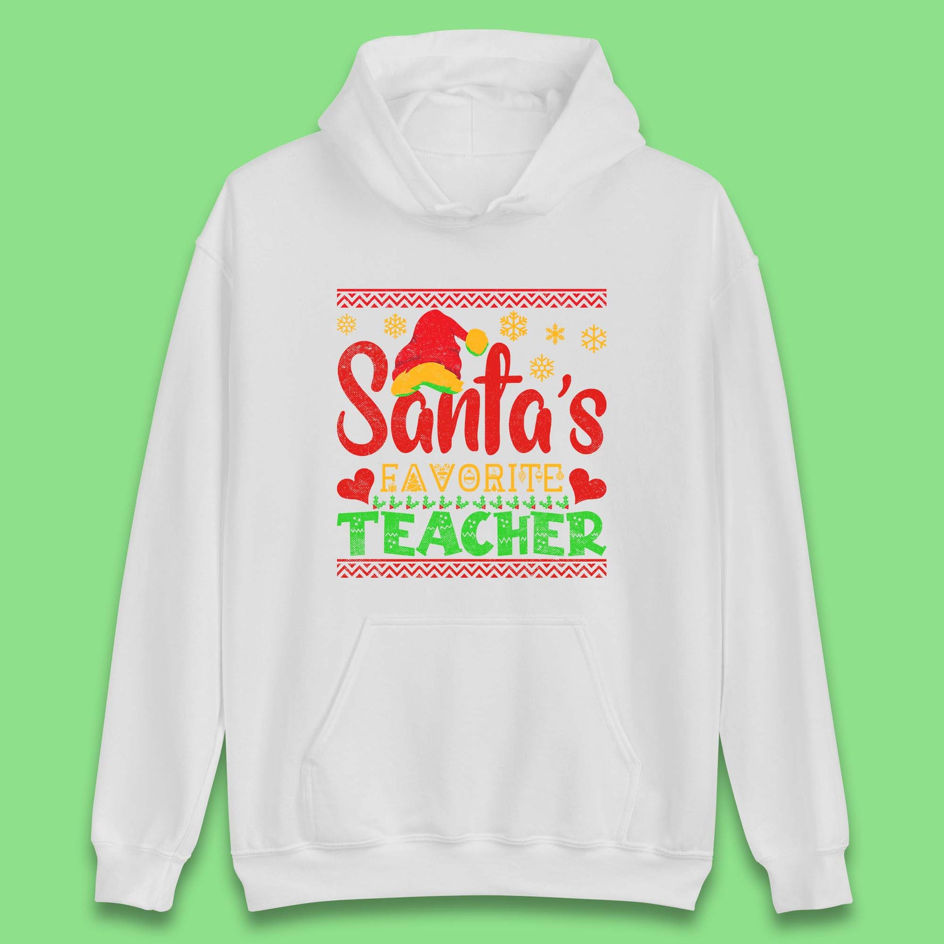 christmas santas favorite teacher hoodie