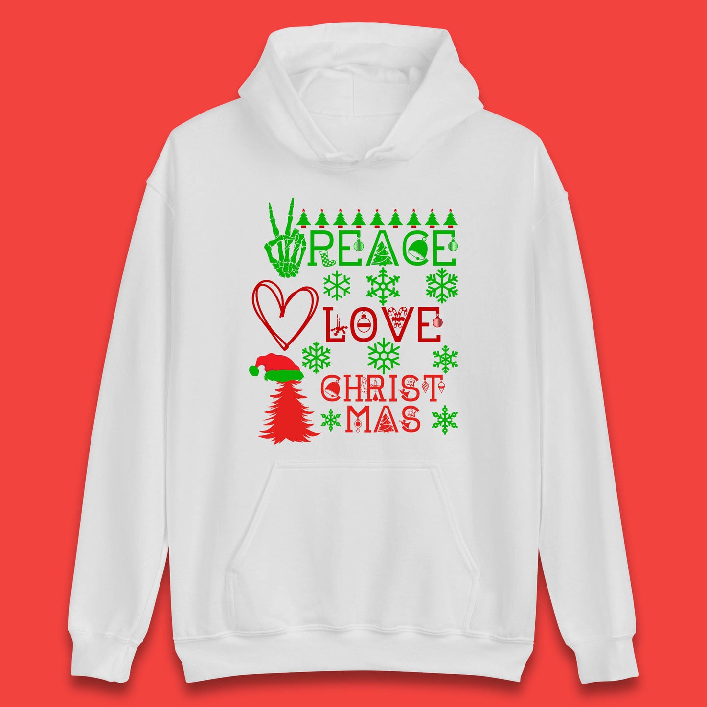 peace love christmas hoodie